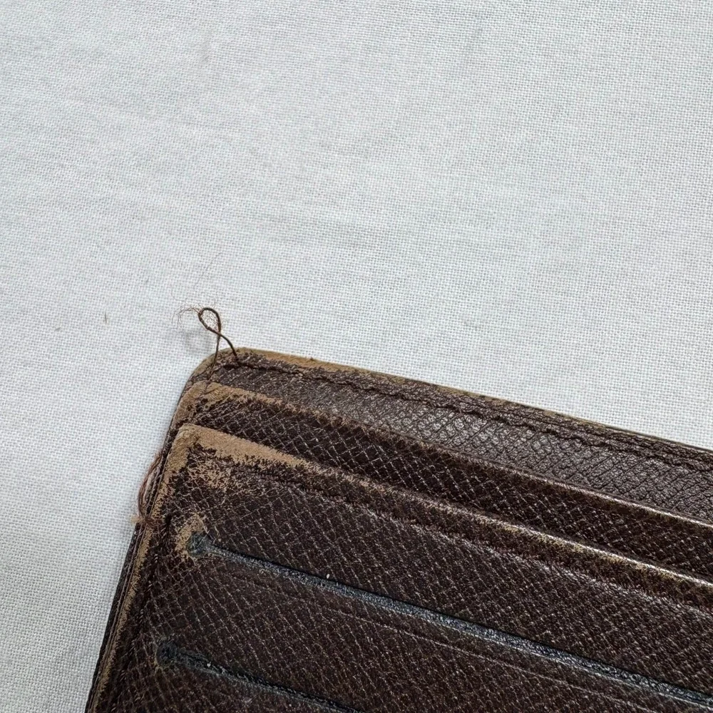 Authentic Louis‎ Vuitton Damier Ebene Canvas Bifold Wallet